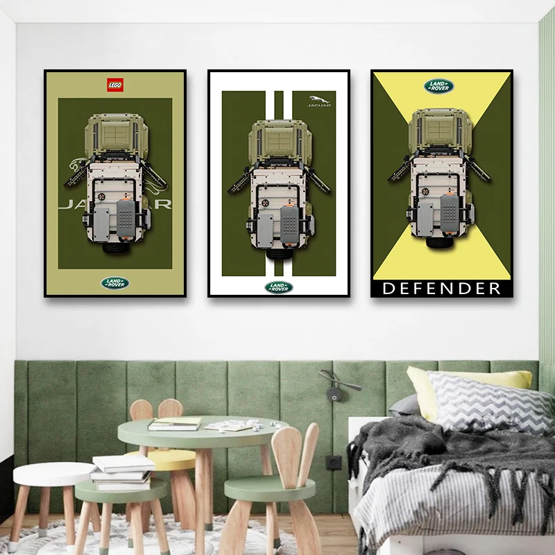 Lego гоночный настенный стиль в стиле модерн и Ретро дизайн с влиянием ар-деко