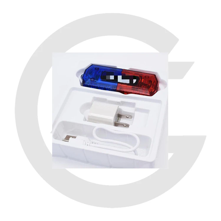 Safety Traffic Shoulder Lamp Red Blue LED Strobe Flashing Shoulder Light