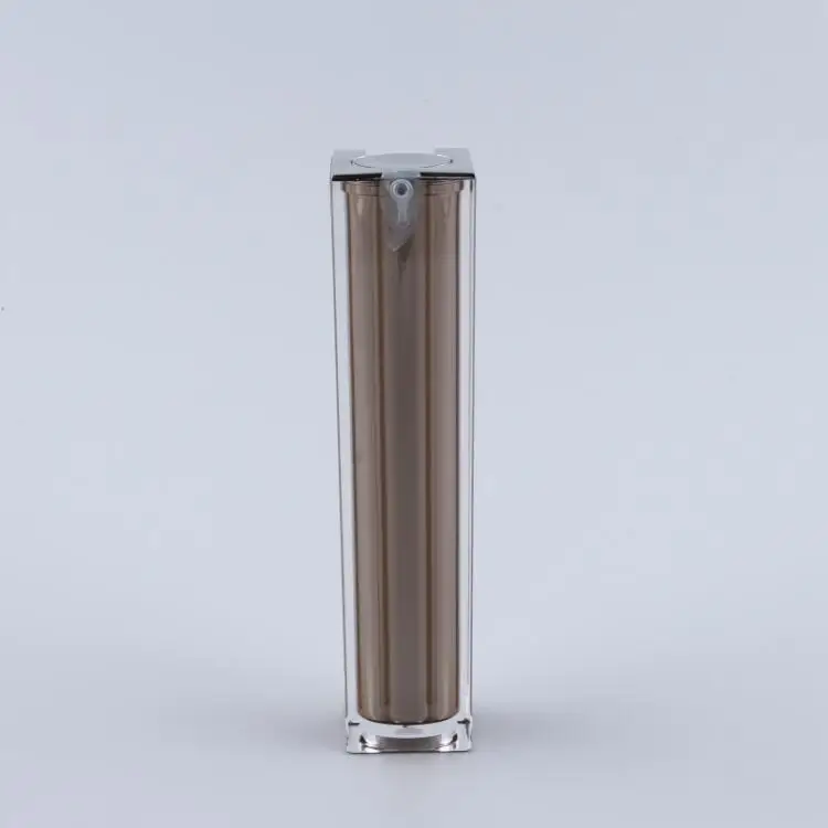 Square Bottom Plastic Bottles  Empty  Acrylic Lotion  bottle  Customized  Cosmetic Packaging