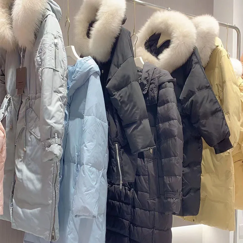 Новинка Зима 2022 куртка на белом утином пуху б/у Оптом Скидка Женская одежда