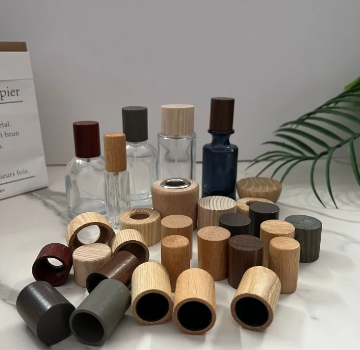 Direct Sales Of Custom  High Quality Wooden Lid For Massage Oil Perfume Glass Bottle