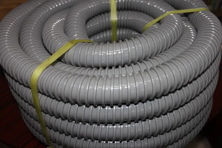 Flexible PVC Grey Duct Hose Producer Hose PVC Material Light Durable Flexible Soft Hose