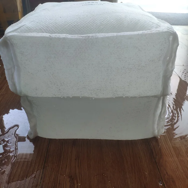 Super water absorption inflating flood bags for flood dam