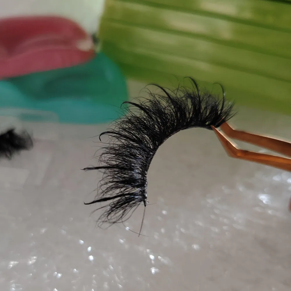 private label fluffy mink eyelash luxury eyelashes real Siberia mink fur full strip eyelashes wispy lash spiked lashes