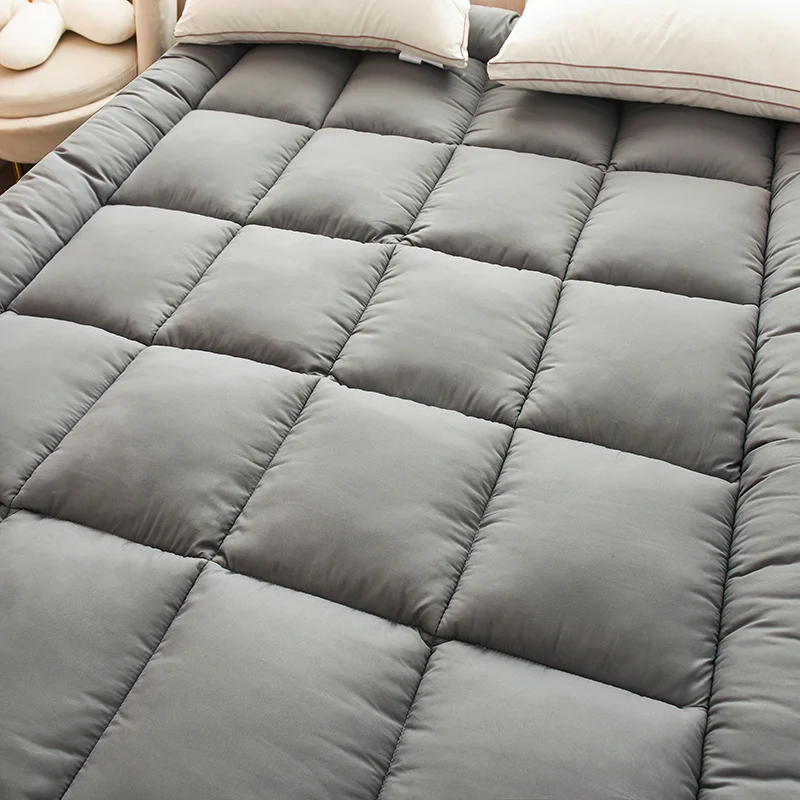 Extra Thick Mattress Pad Cover for Back Pain,Cooling Mattress Protector,Overfilled Down Alternative Filling,Mattress Topper