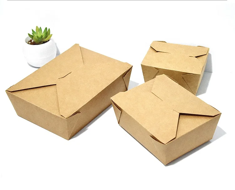 Disposable custom logo printed food packing lunch box