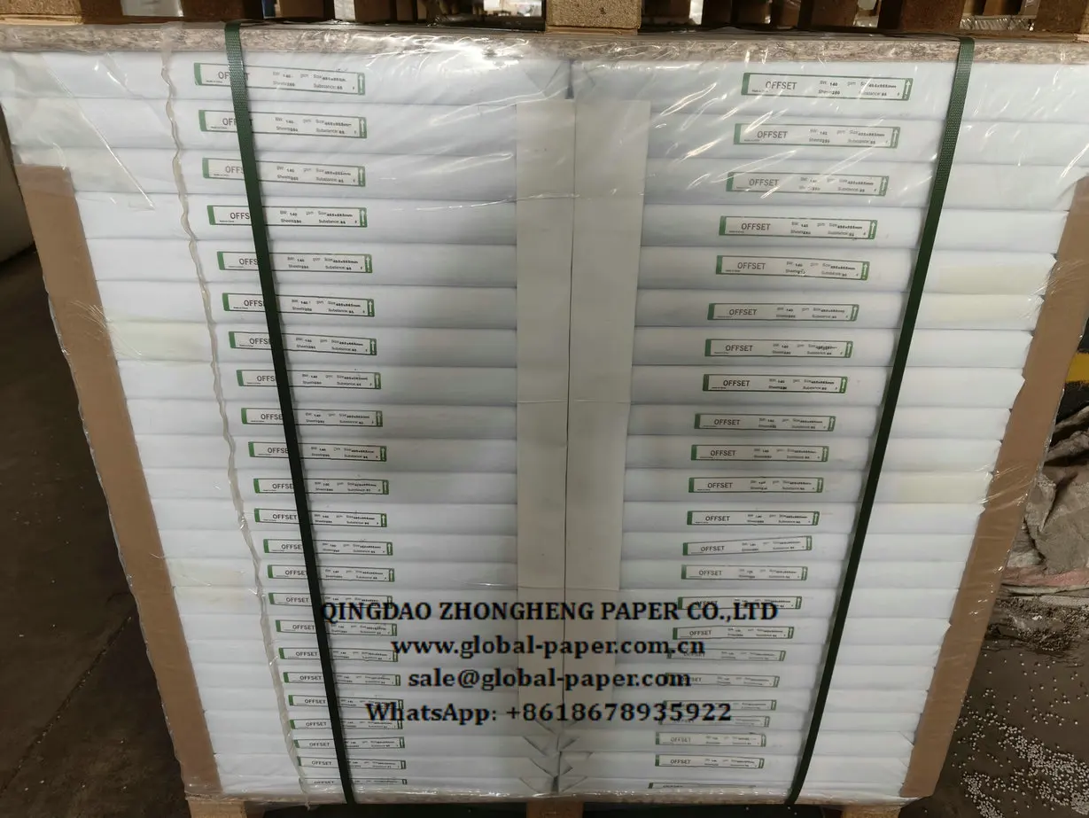 Bond paper ream packing with loading container