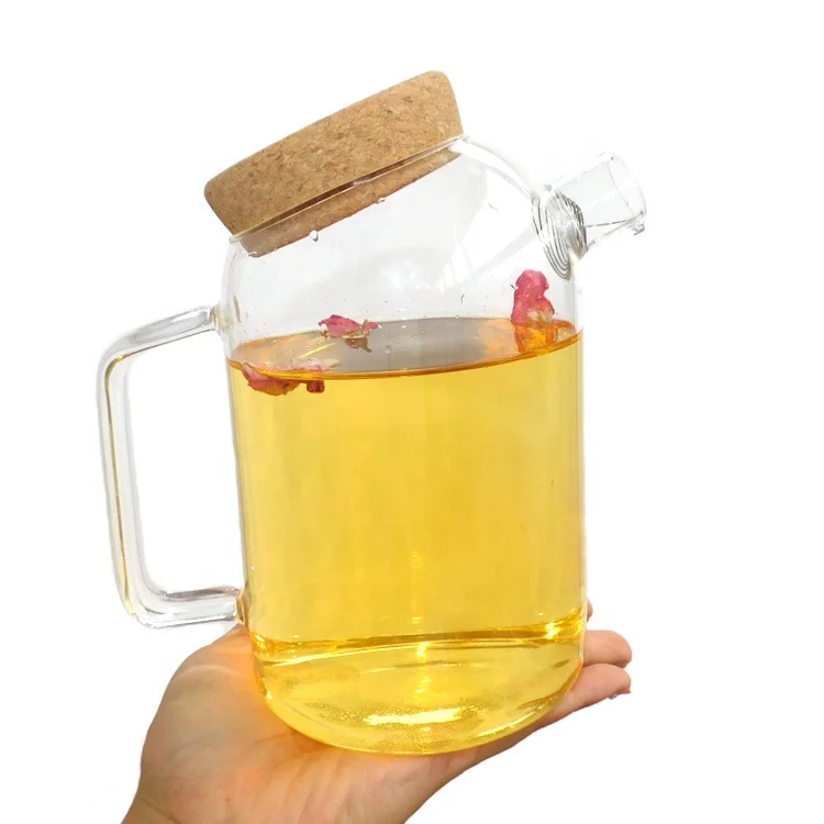 800/1200/1800ML High Quality Water Jug Set Glass Pitcher/ Carafe POT With Cork Lid
