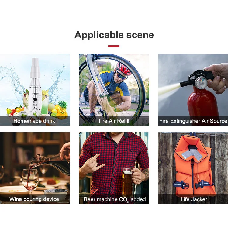 OEM 8g CO2 Cartridge Life Jacket Inflating 8g CO2 Gas Cylinder