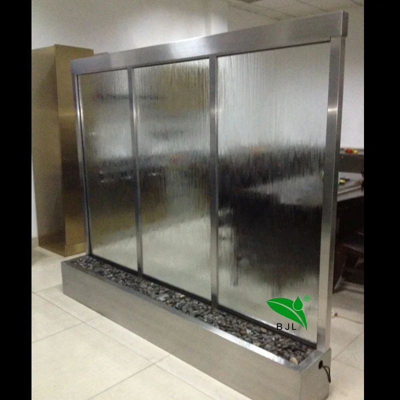 Outdoor Artificial Glass Water Wall Waterfall Curtain Fountain