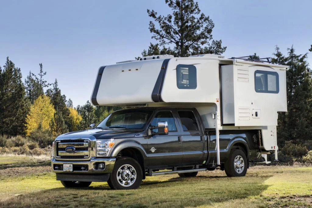 Manley Slide In Box Truck Cabover Cab Over Camper With King Bed Sleeps 4 For Utility Trailer F150 Half Ton Short Bed 