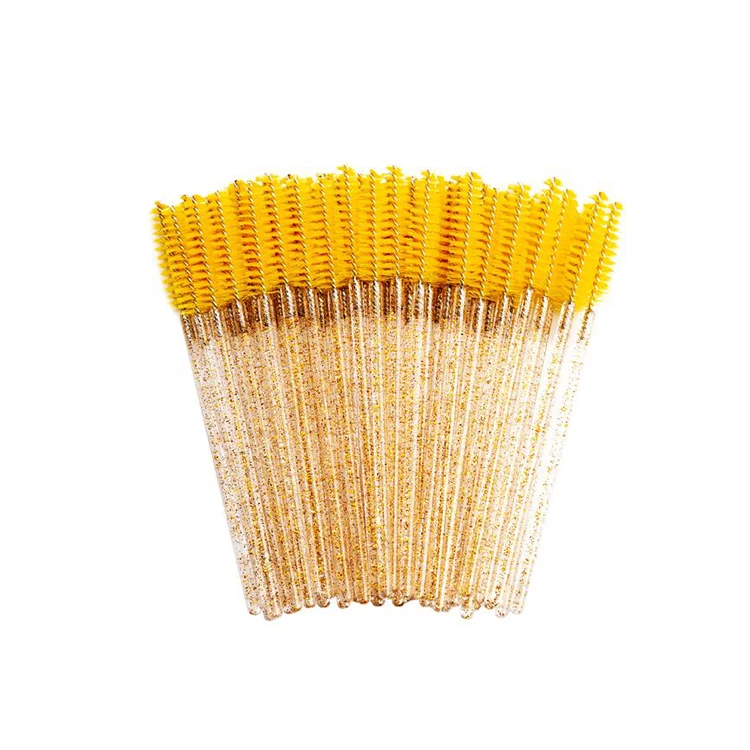 
Low Price Colorful Disposable Crystal Eyelash Brush Makeup Tools Applicator 