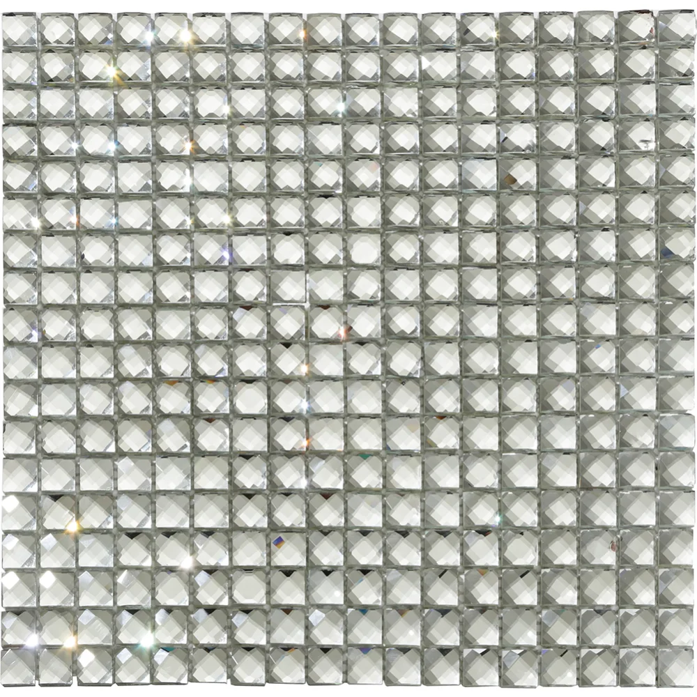 Century Shining Mirror Square Crystal Glass Mosaic Tile
