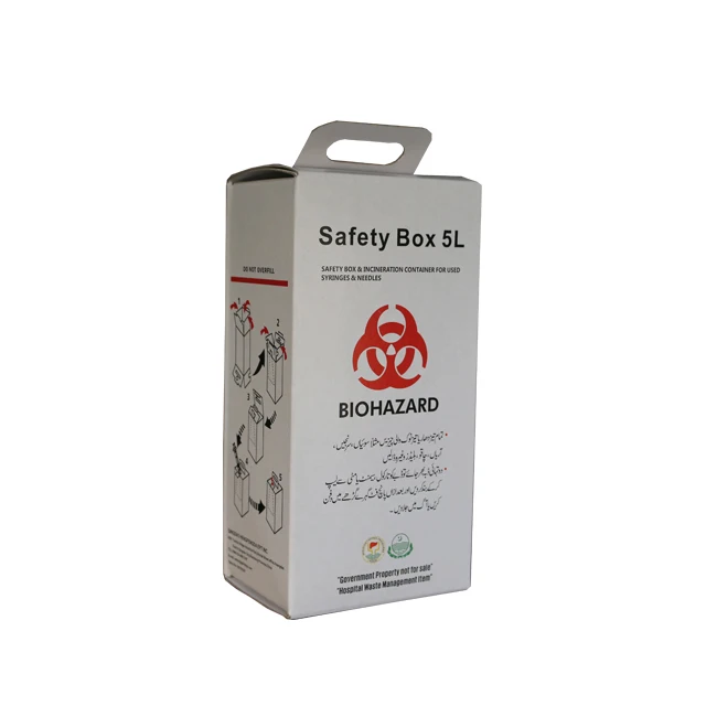 Больничный медицинский картонный контейнер, безопасная коробка для использованных сигарет