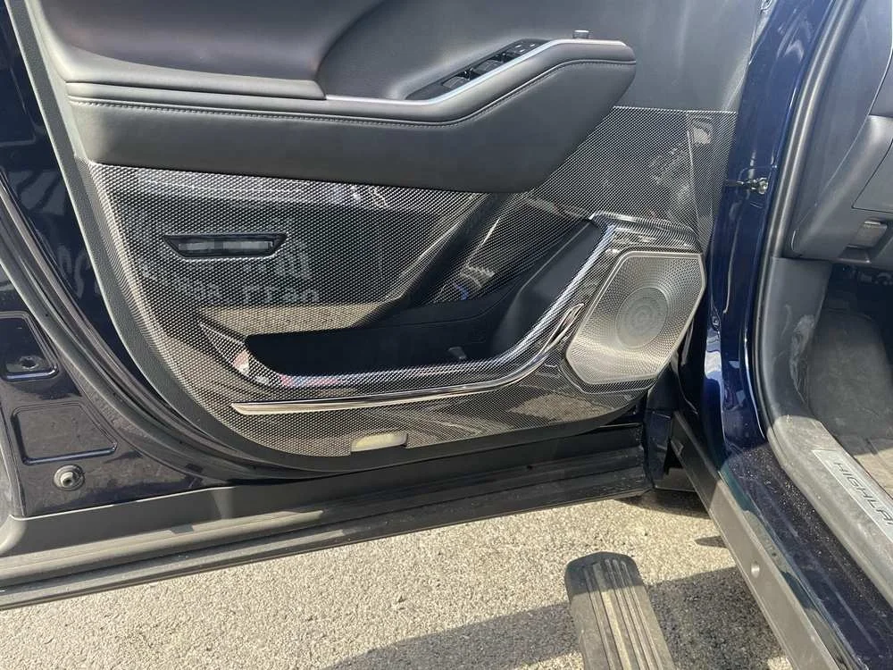 WZXD Carbon Inner Door Panel Protection Anti Dirty Anti Kick Pad Cover Stickers For Toyota Highlander 2022