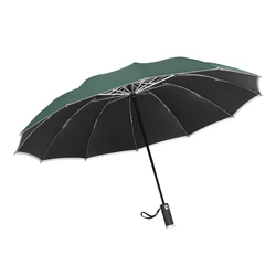 Auto Opening Close Reflect Strip Cheap Price Led 3 Folding Umbrella