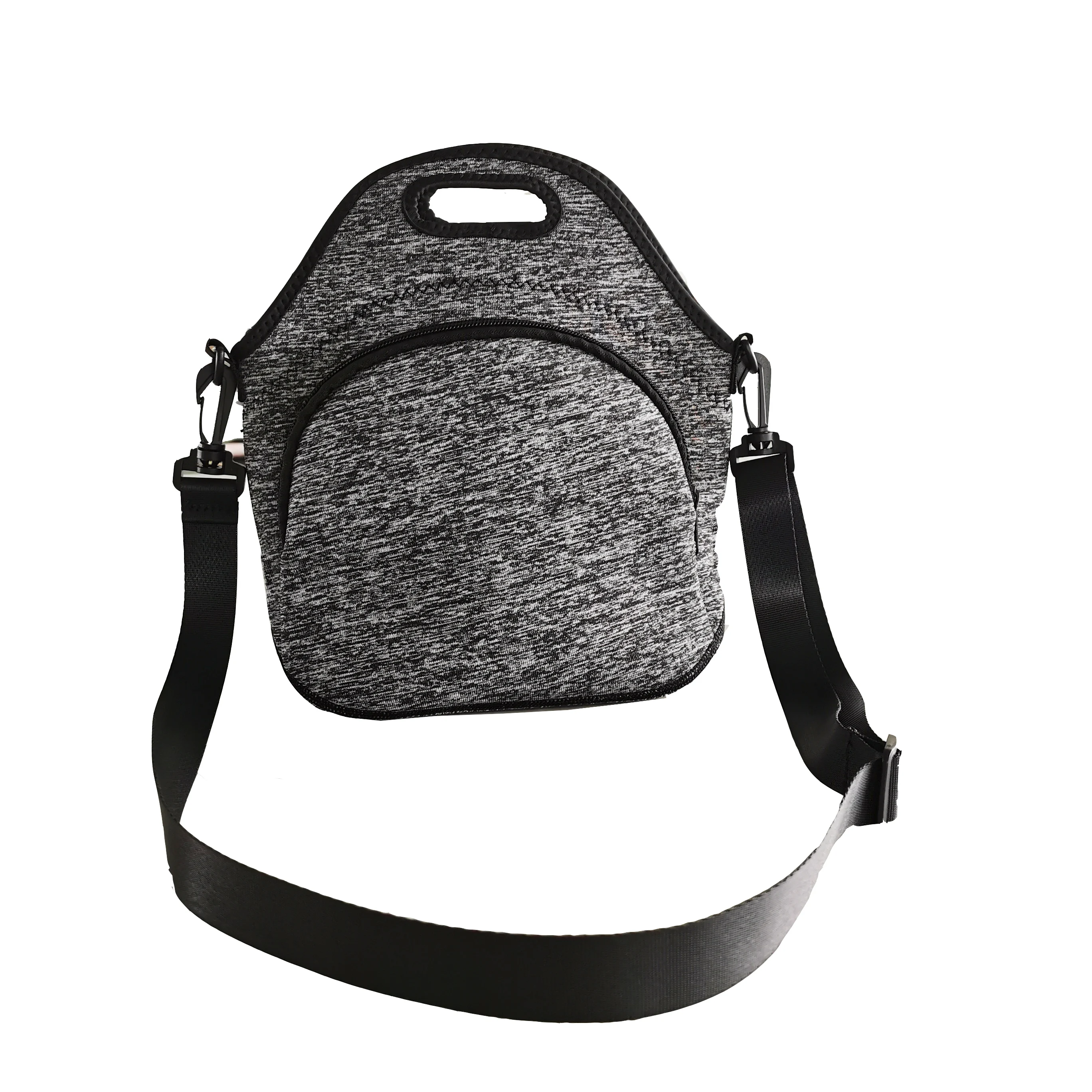 Customized neoprene printed insulated lunch bag cooler bag picnic box tote bag with zipper with shoulder strap OEM