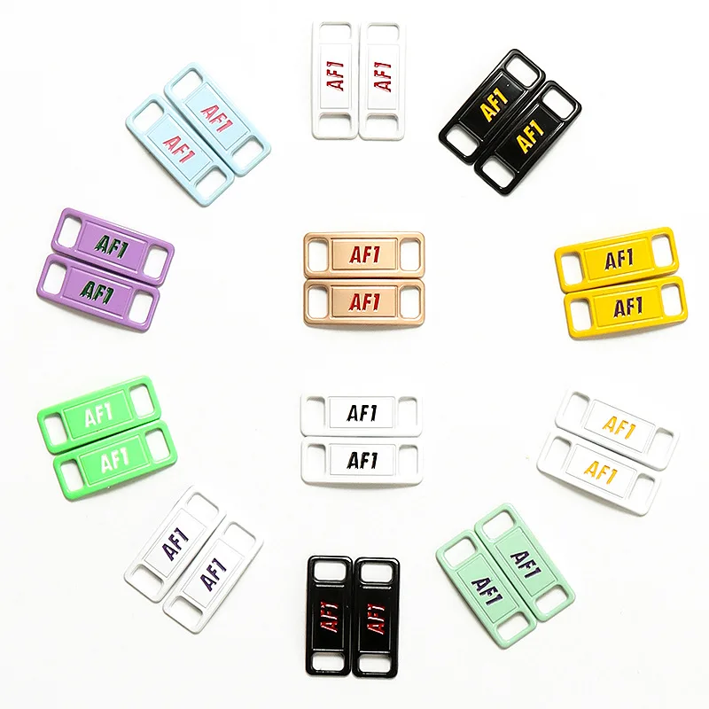 AF1 Aj shoelace buckle metal colored label decoration different color accessories shoelaces buckle