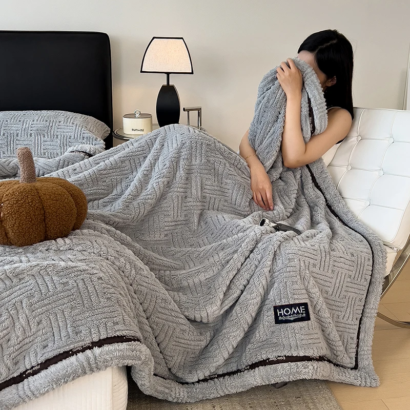Warm bedding blanket with fleece half side fleece blanket blanket bedding set for babies