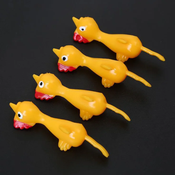 Soft TPR Turkey Shape Launch Tricky Toys For Kids catapult Turkey slingshot chicken strange toy Sensory Fidget Toy