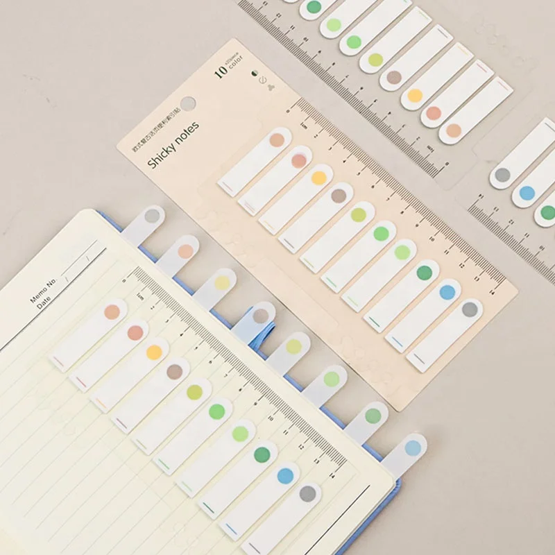 Pretty morandi series PET memo pad notebook label sticky post note flags writable 200 pcs/pack children school office supply