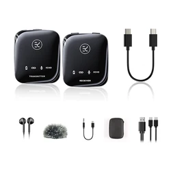 KINGLUCKY Mini 2.4g Wireless Microphone Youtube Camera Microphone Wireless Lapel Phone Mic Conference Wifi Interview Microphone