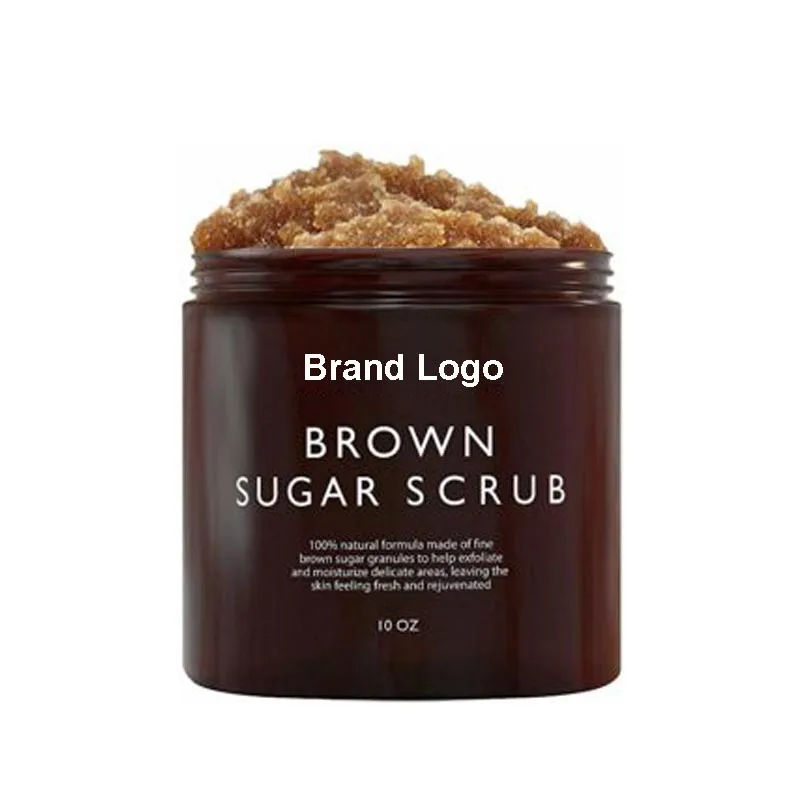2021 Wholesale Eco Friendly Natural Vegan Brown Sugar Exfoliating Moisturizing Face and Body Scrub
