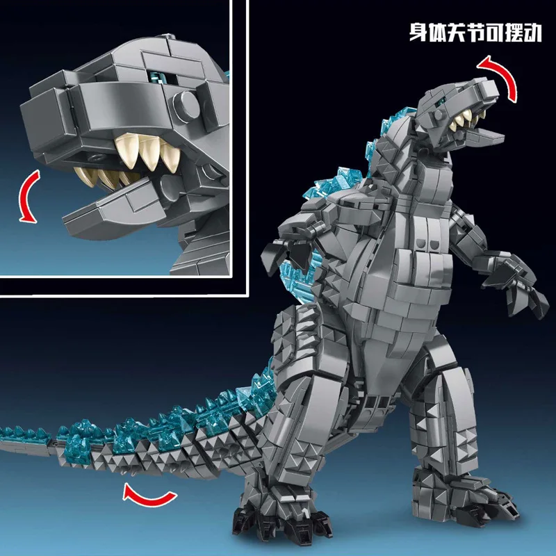 PANLOS 687004 Godzillai dinosaur model MOC small particle Bricks puzzle assembling Building Blocks Toys Gifts for children