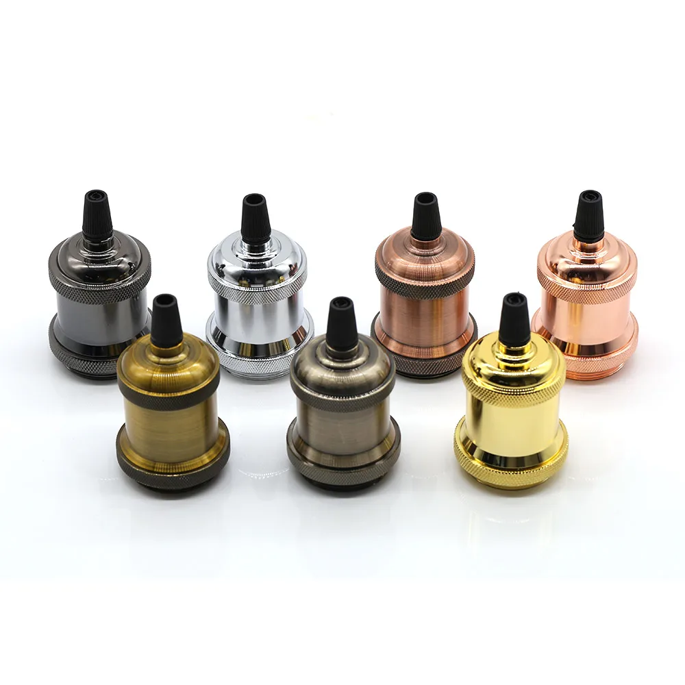 Retro Vintage led pendant metal copper lamp holder e27 with cable 1meter