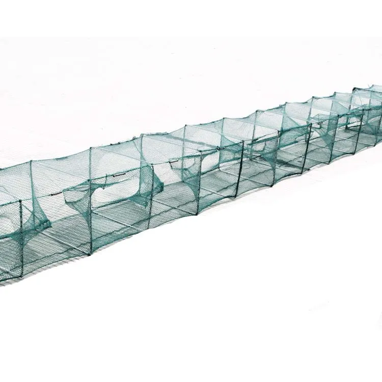 Бесплатная поставка образцов длинная ловушка из полиэтилена высокой плотности Складная портативная Рыболовная Ловушка литая сеть клетка для креветок лобстера