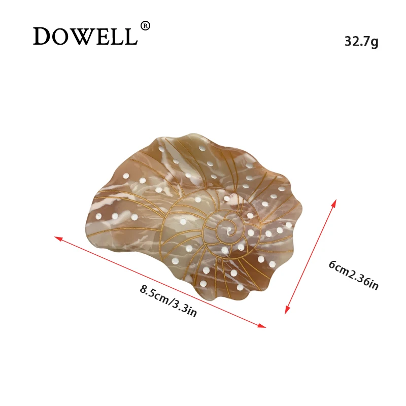 Dowell мраморный узор пляжная Морская ракушка ацетат на заказ коготь для волос