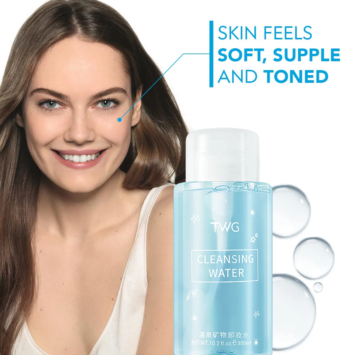 TWG RTS Makeup Remover Water All in One Micellar Water Makeup Cleanser  Mineral  Pump Head Makeup Remover