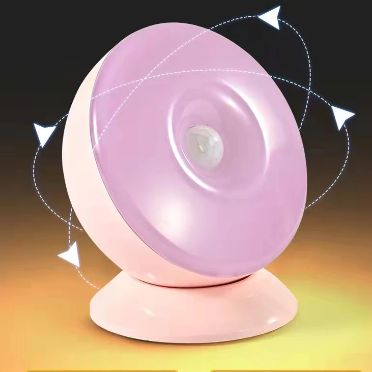 360 Degree Rotating Sensor Night Light Human Body Induction Lamp with Strong Adhesive