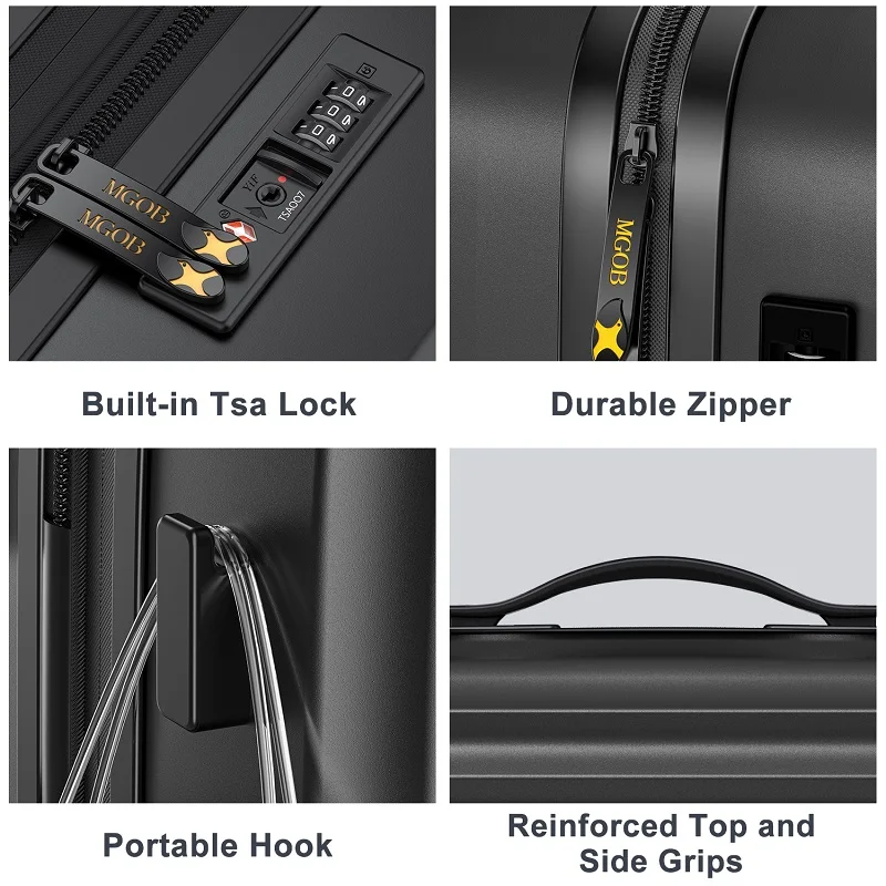 Factory wholesale PC unisex carry-on large capacity luggage with wheels travel suitcase 3 piece trolley luggage set