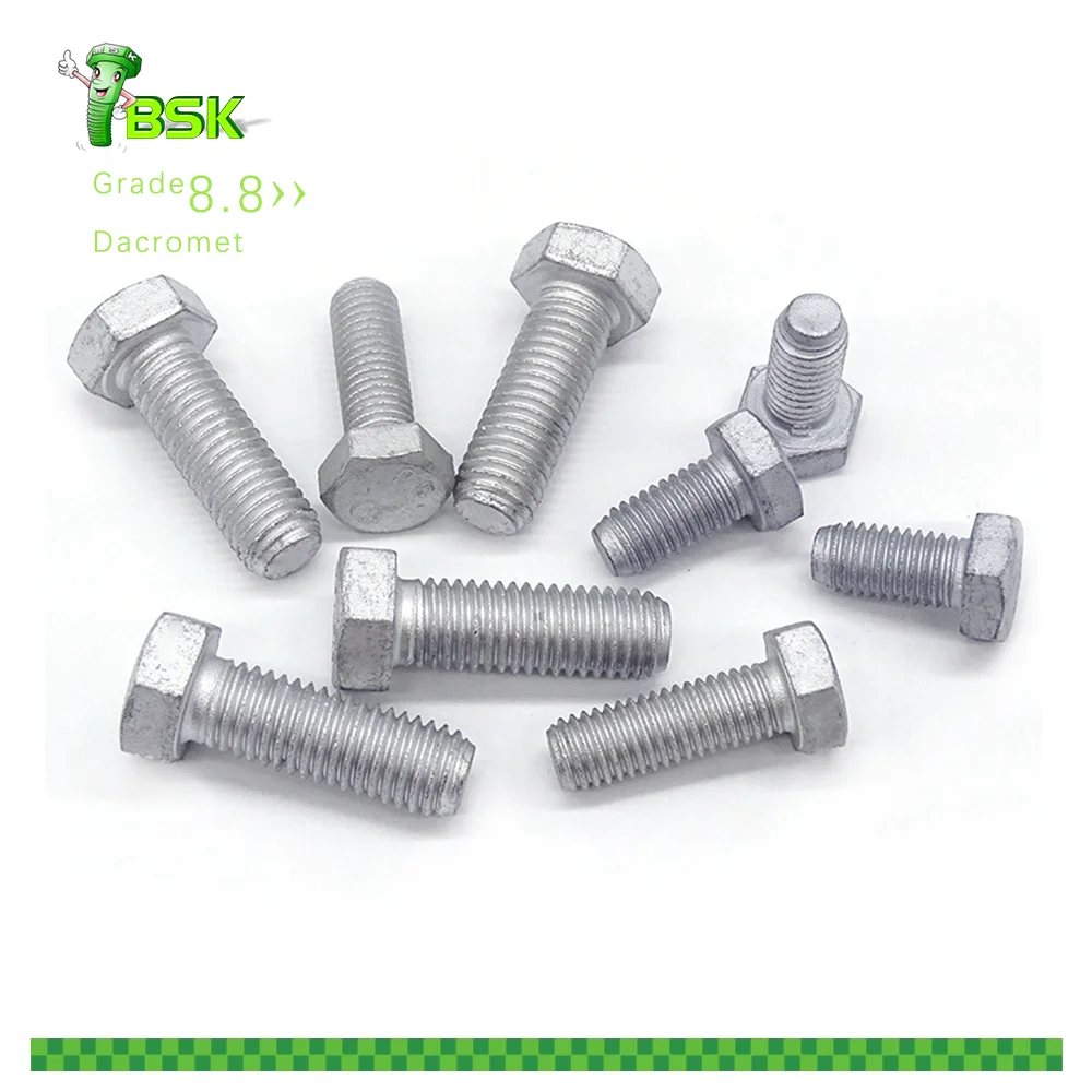 BSK Din 933 Full Threaded Hex Bolt Galvanized A325m 8S Heavy A490 Dacromet Astm A325 Nuts Bolts