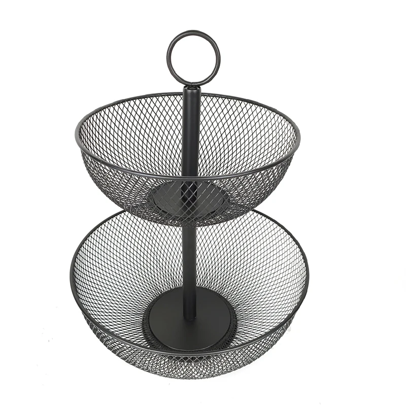GOURMAID 2 tier mesh Fruit Basket  fruit bowl bread vegetable hoder knock down fruit basket
