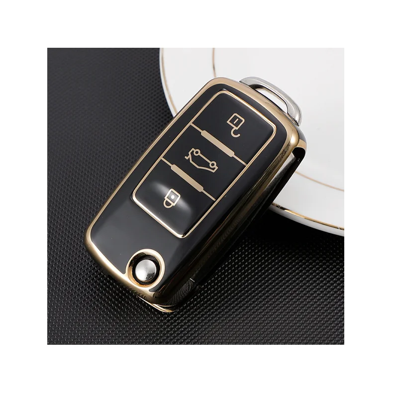 Hotsale Car Accessory Key Fob Cover for VW key pouch Car Key Case Accessories