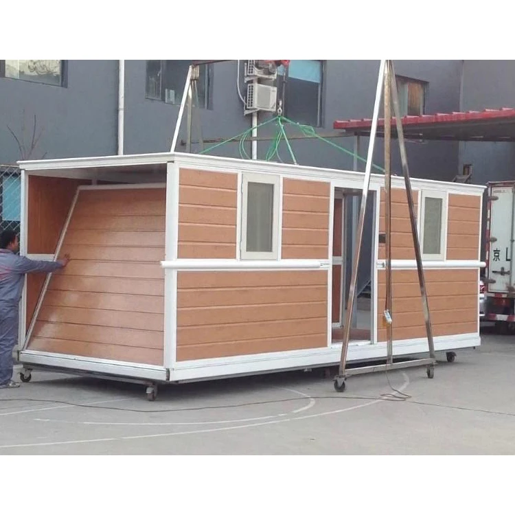 factory prefab mobile foldable tiny homes on trailer wheels portable folding prefabricated container house with kitchen