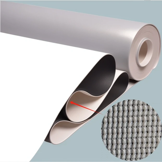 Industrial Polyester Warp Knitted Mesh Fabric PVC Roof Film TPO Waterproof Membrane Reinforcement Material