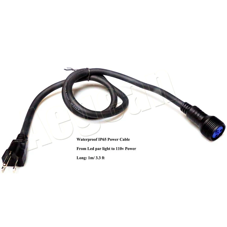 Stage Lights Cable Wire Price 1m DMX Cable 3 Pin 1m Power Cable for Waterproof Led Par Light