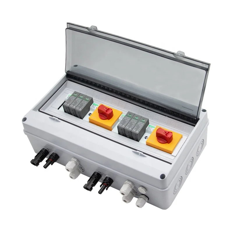 Factory DC 1000V Junction Box 2 IN 2 OUT 2 String Waterproof PV Combiner Box for Solar Panel Array Power Energy System