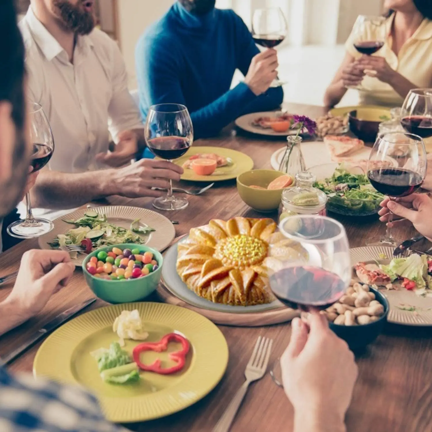 Bpa Free China Manufacture Easy Clean Reusable Round Flower Shape Silicone Mould Bread Cake Pie Pan Baking Molds