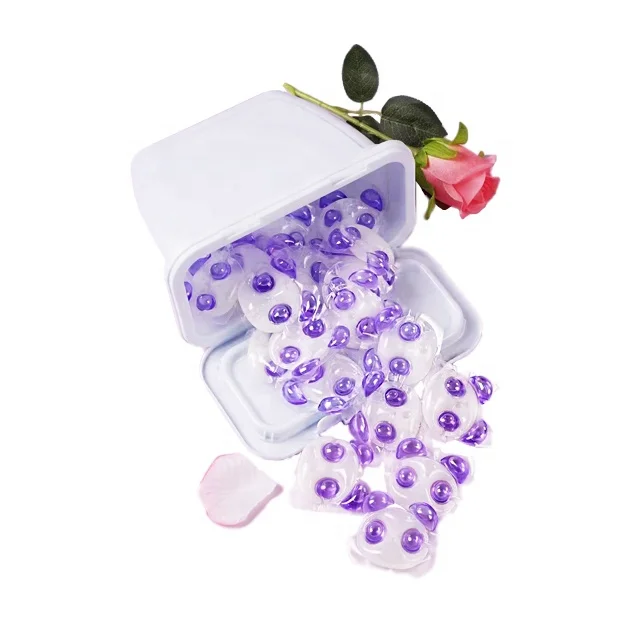 Custom Biodegradable Laundry Detergent strong Scent water soluble film Beads gel pod ball private label laundry detergent pods