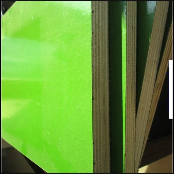 Hot Sale Pvc Building Materials Green Plastic Film Faced Plywood 18mm Wood Core Plywood Boards