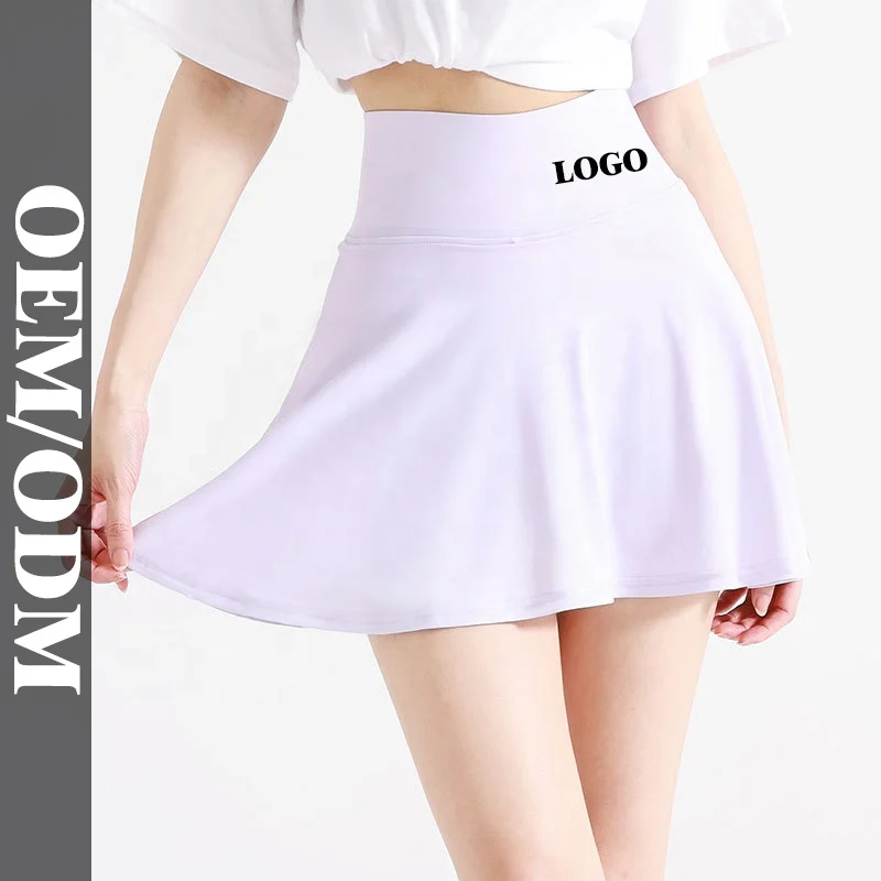 Wholesale custom speed dry high waist outdoor running training fitness yoga wome sports skirt tennis skirt