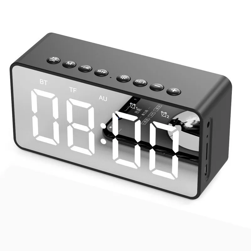 
Logo OEM Customized Item Audio 1600 MAH Standby 120 Hours Mini Portable Wireless BHT 5.0 Speaker With Alarm Clock 