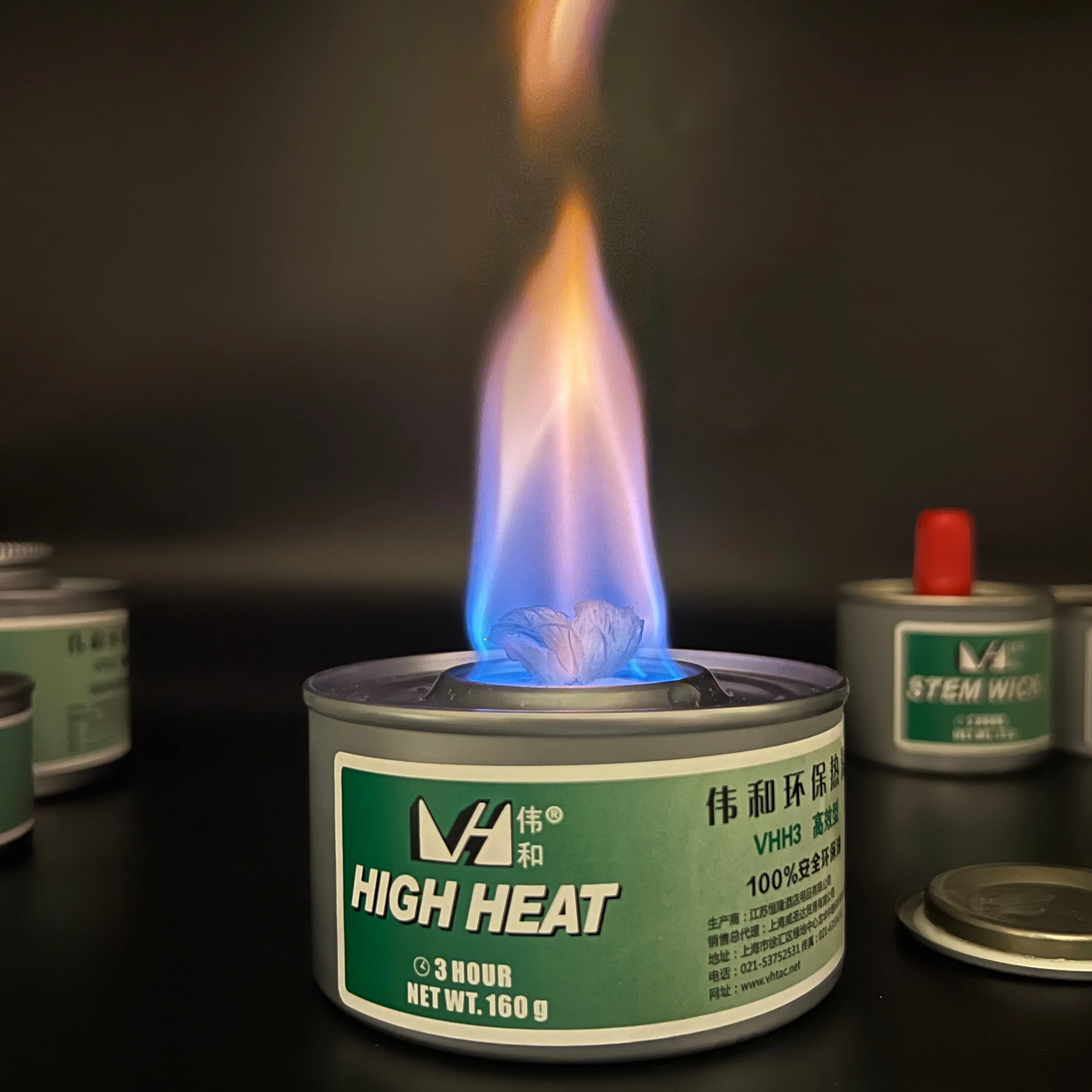 VHTAC Tinplate Buffet  3Hours Hot Pot Wick Chafing Dish Food Warmer Fuel Chafing Fuel Buffet Fuel Warmer