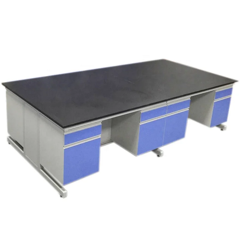 Lab Equipment Wall Working Bench Underbench Cabinet With Phenolic Resin Top