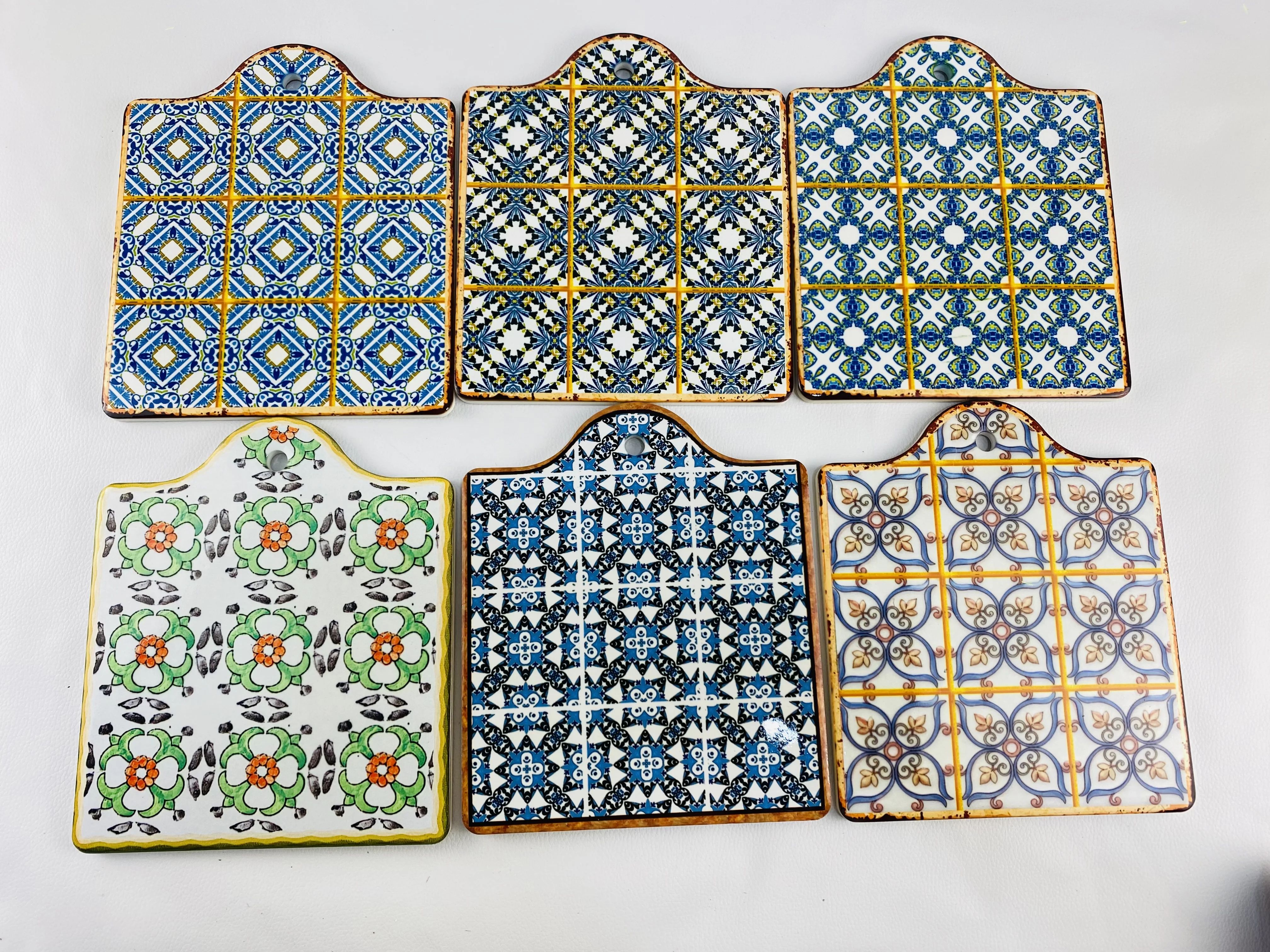 New Design Washable With Handle Sublimation Ceramic Chopping Board