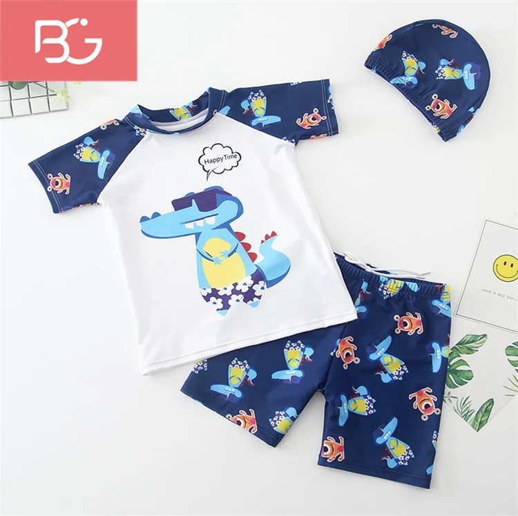 Hot Selling Short sleeve kids Swimwear for boys Two Piece Swimsuit Baby Bathing Suit Swimwear for Little Boys